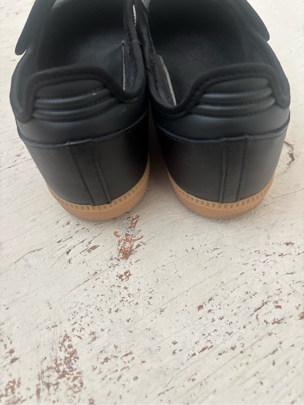 adidas Black and White Mary Jane Flats with Velcro Strap - Picture 4 of 8